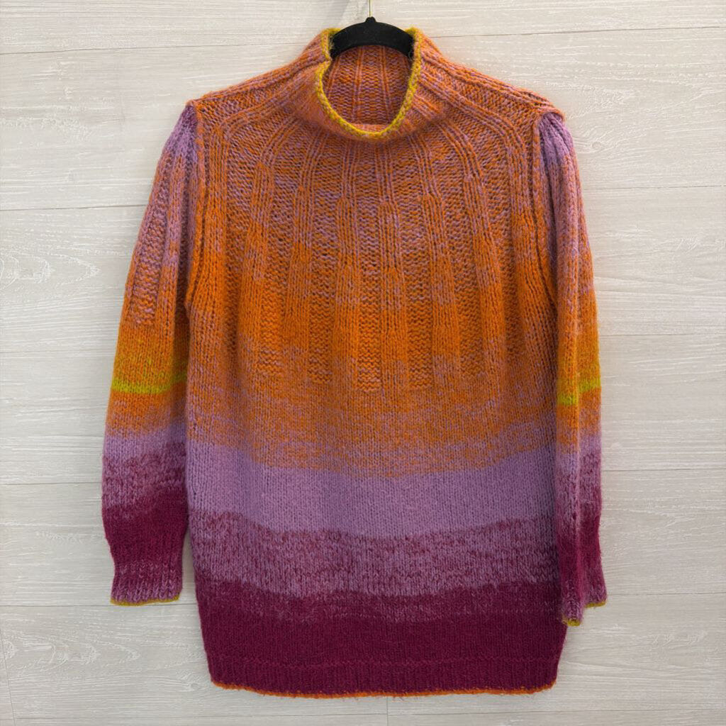 Anthropologie Multi Color Knit Perri Ombre Tunic Sweater Medium