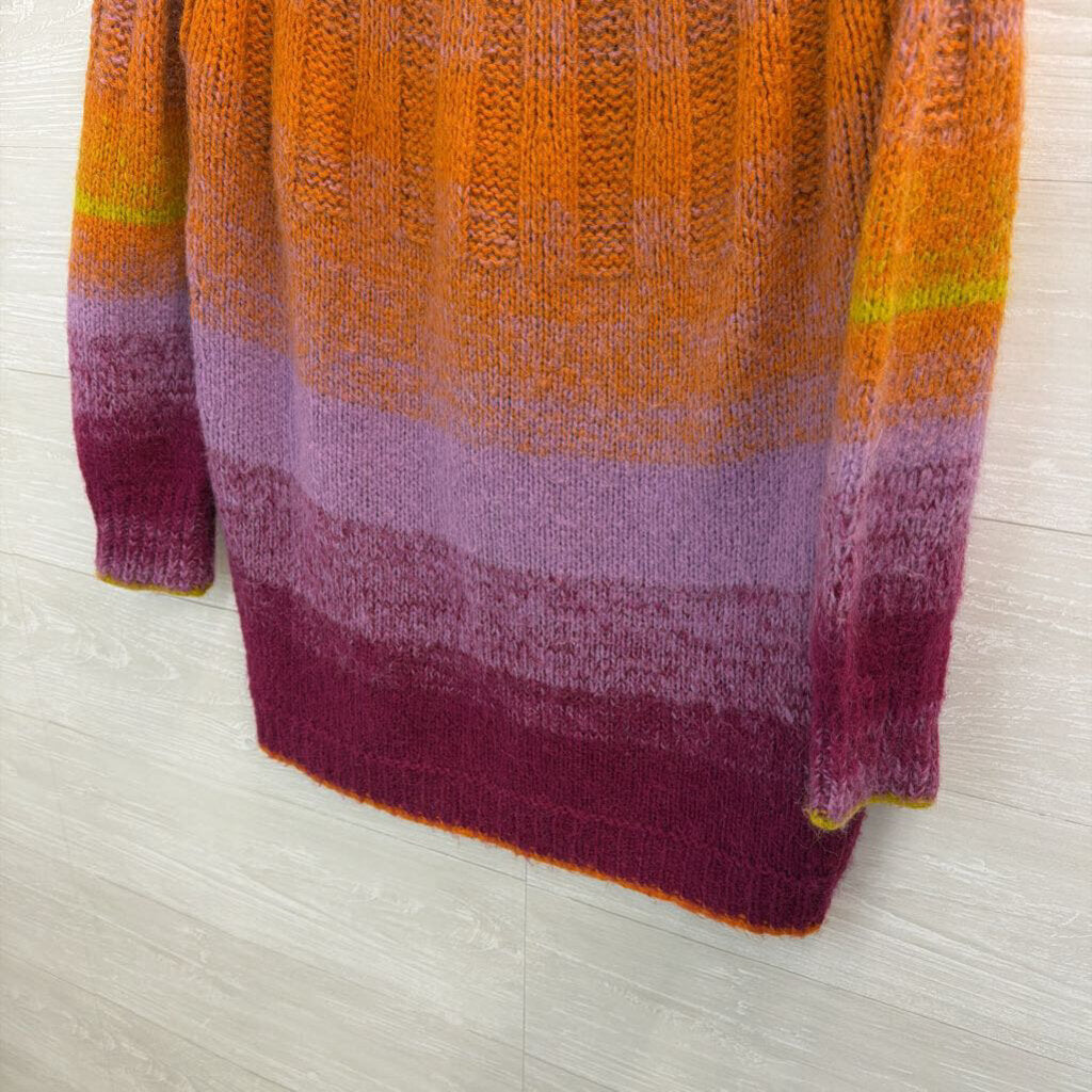 Anthropologie Multi Color Knit Perri Ombre Tunic Sweater Medium