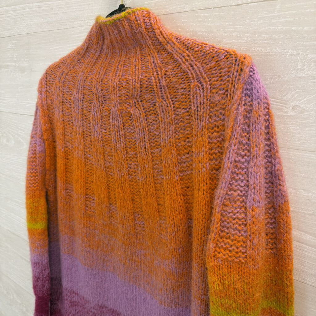 Anthropologie Multi Color Knit Perri Ombre Tunic Sweater Medium