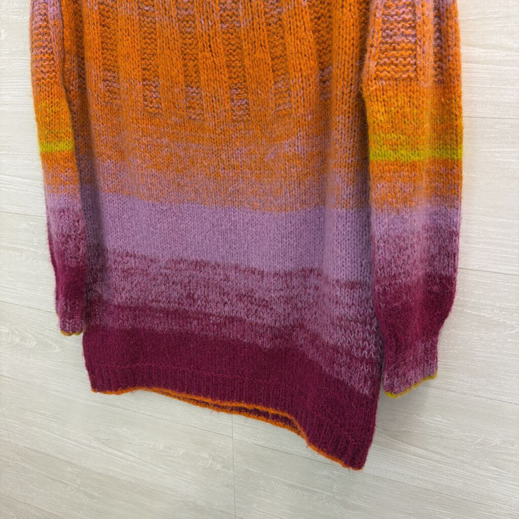 Anthropologie Multi Color Knit Perri Ombre Tunic Sweater Medium