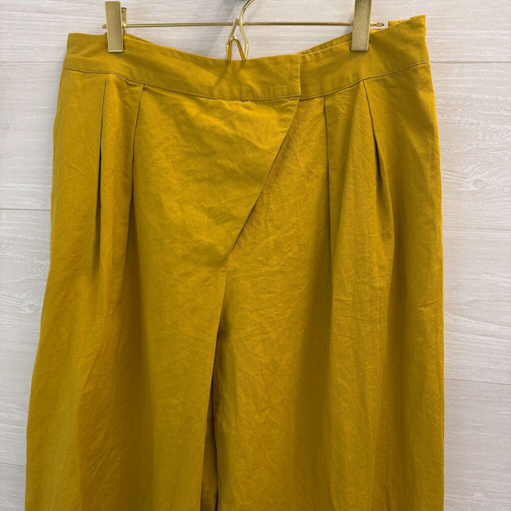 The Drop Mustard Wide Leg Trouser Pants Large