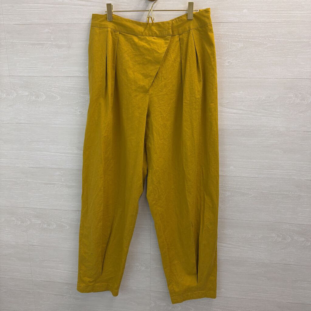 The Drop Mustard Wide Leg Trouser Pants Large