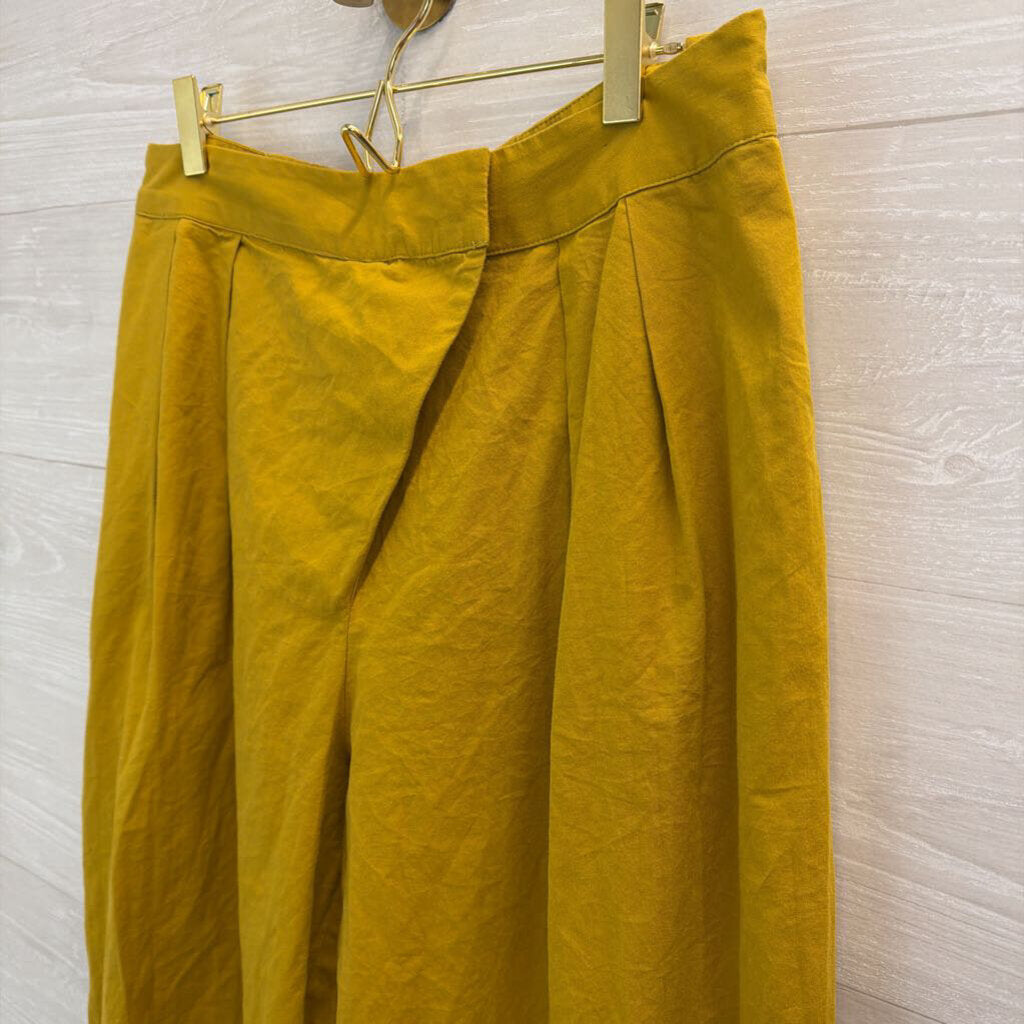 The Drop Mustard Wide Leg Trouser Pants Large