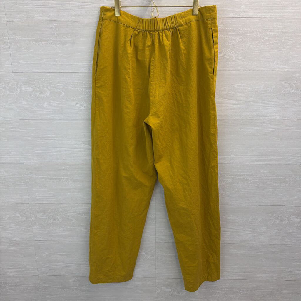 The Drop Mustard Wide Leg Trouser Pants Large