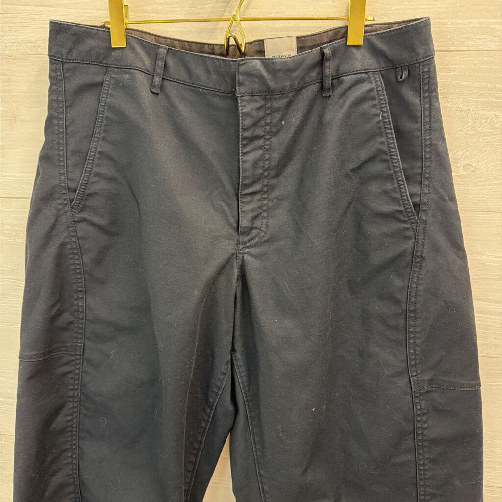 Maeve Navy Cropped Wide Leg Pants 12