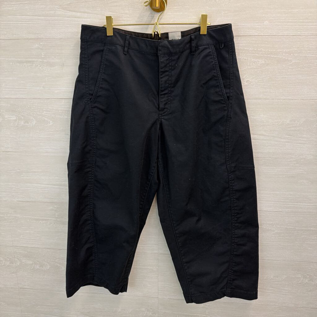 Maeve Navy Cropped Wide Leg Pants 12