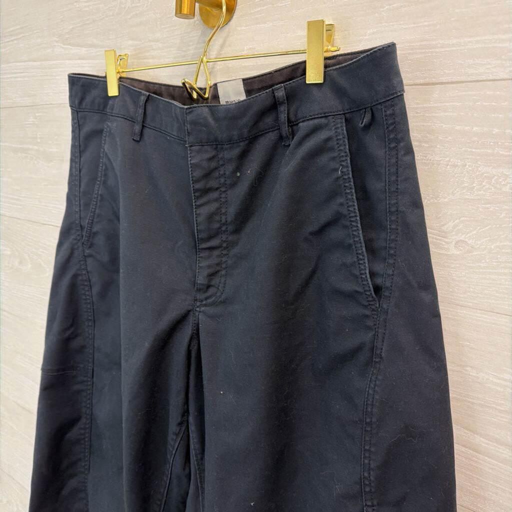 Maeve Navy Cropped Wide Leg Pants 12