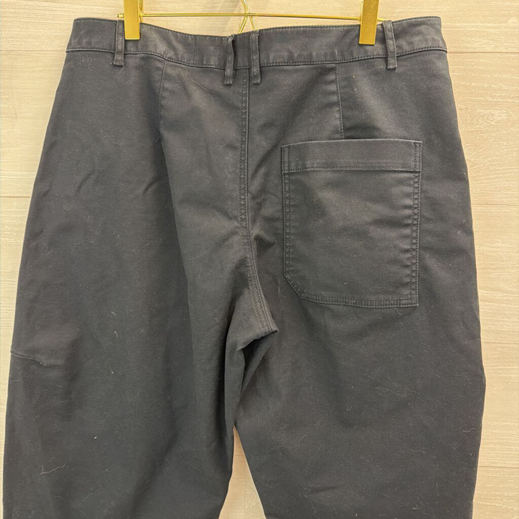 Maeve Navy Cropped Wide Leg Pants 12