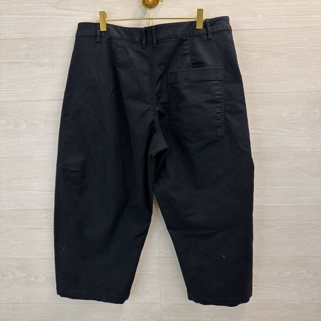 Maeve Navy Cropped Wide Leg Pants 12