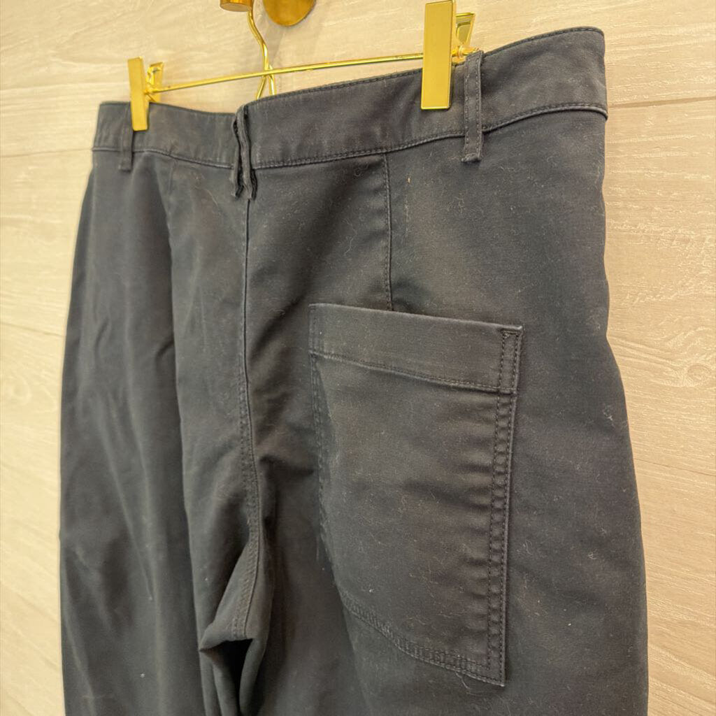 Maeve Navy Cropped Wide Leg Pants 12