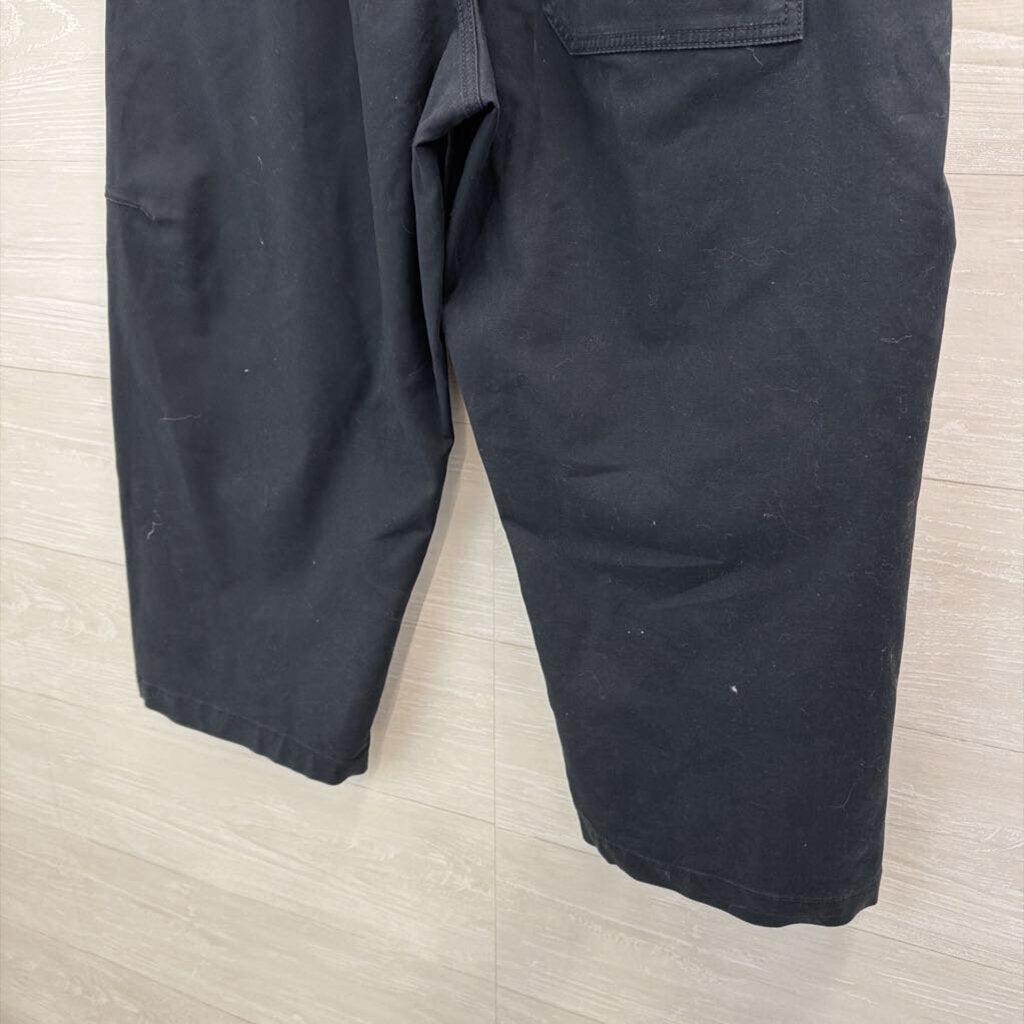 Maeve Navy Cropped Wide Leg Pants 12