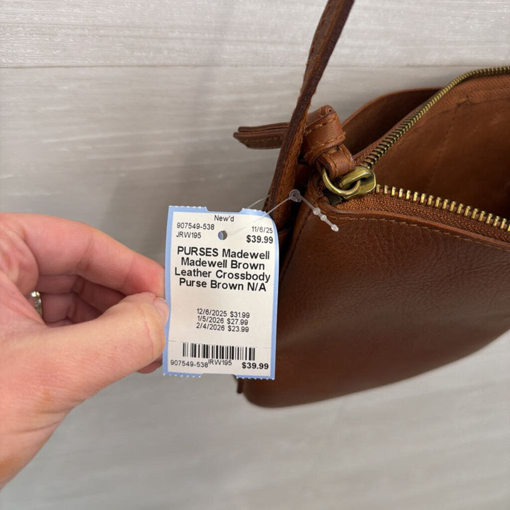 Madewell Brown Leather Crossbody Purse