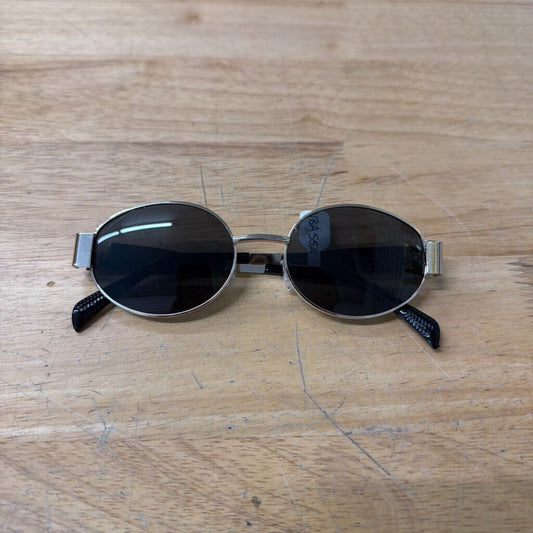 Black/ Gold Oval Sunglasses