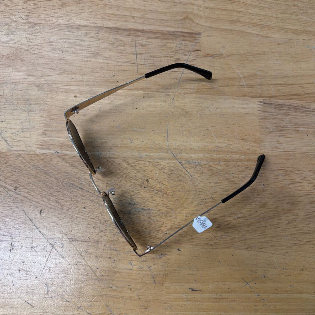 Black/ Gold Oval Sunglasses