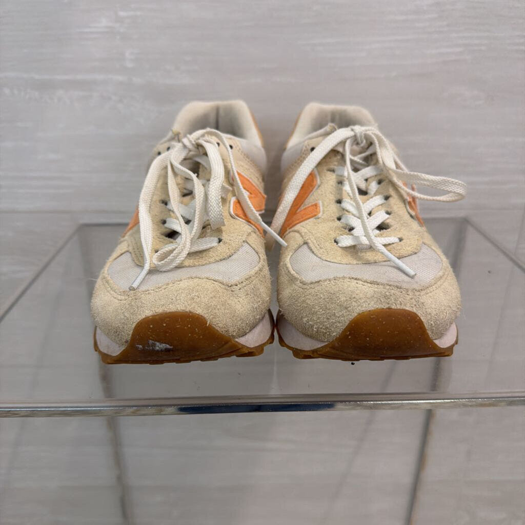 New Balance Beige/ Orange 574 Sneakers 7
