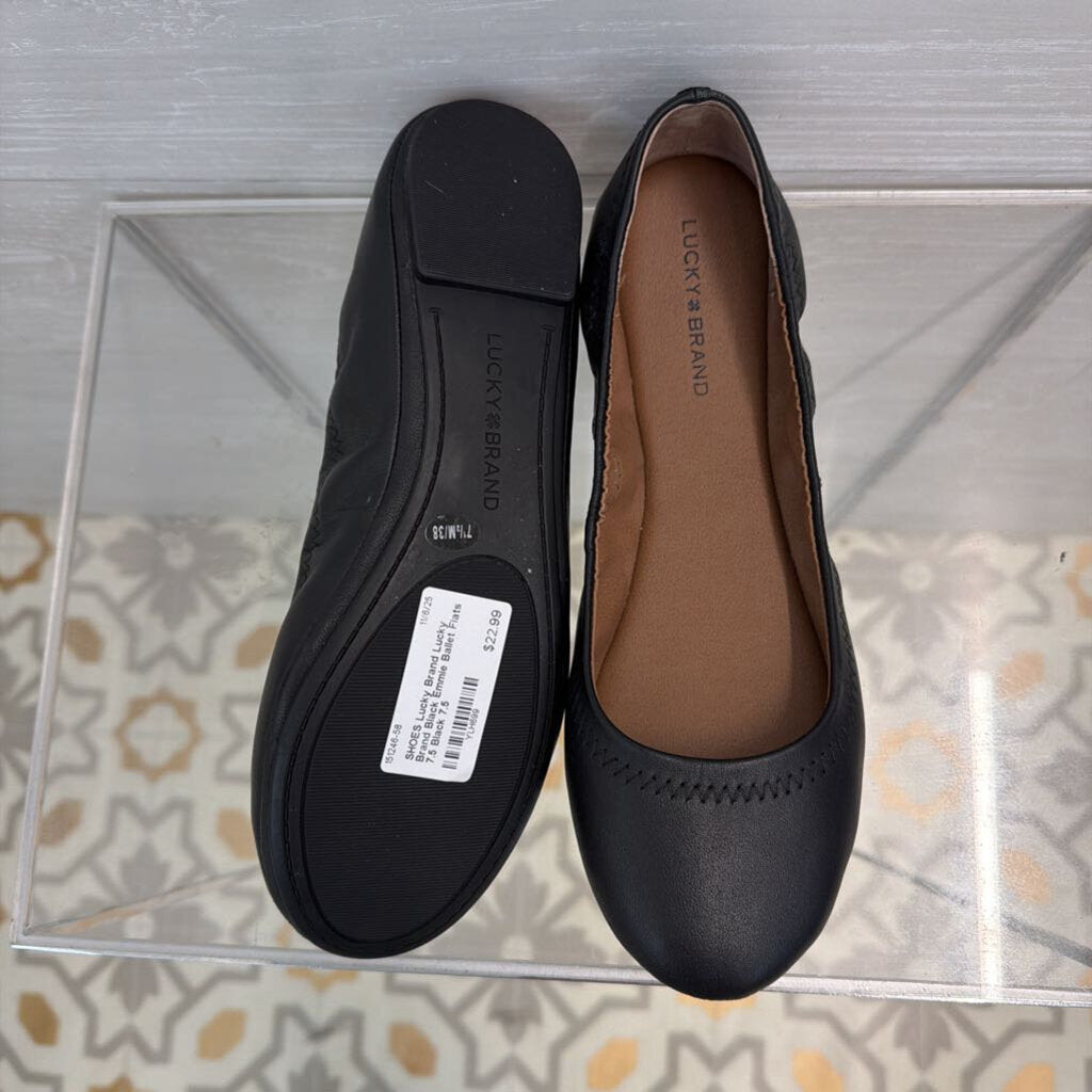 Lucky Brand Black Emmie Ballet Flats 7.5