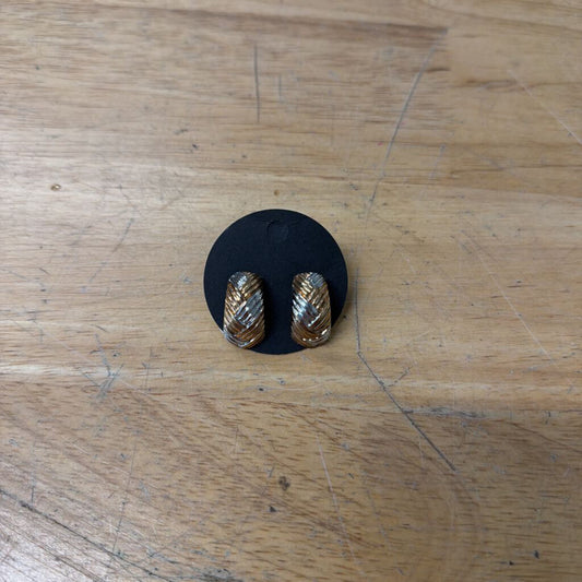 Gold/ Silver Two Tone Earrings