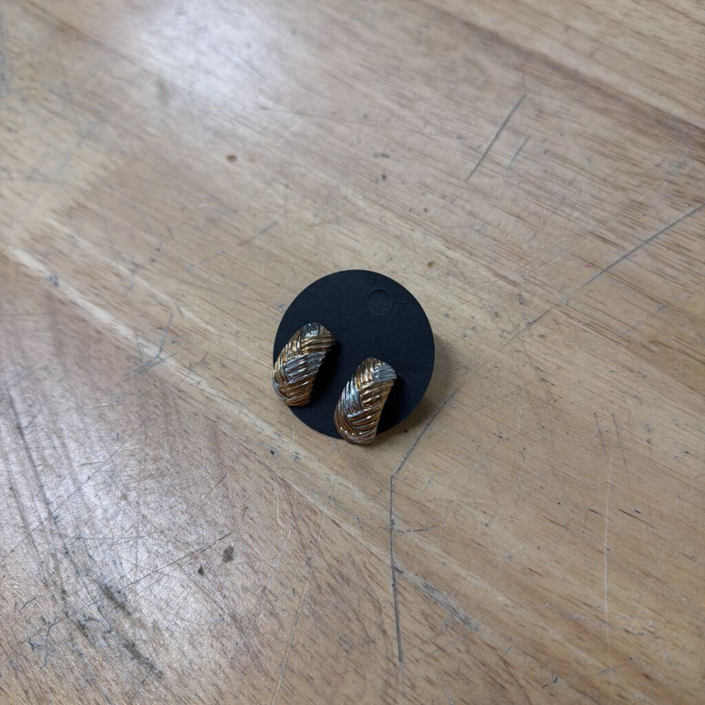 Gold/ Silver Two Tone Earrings