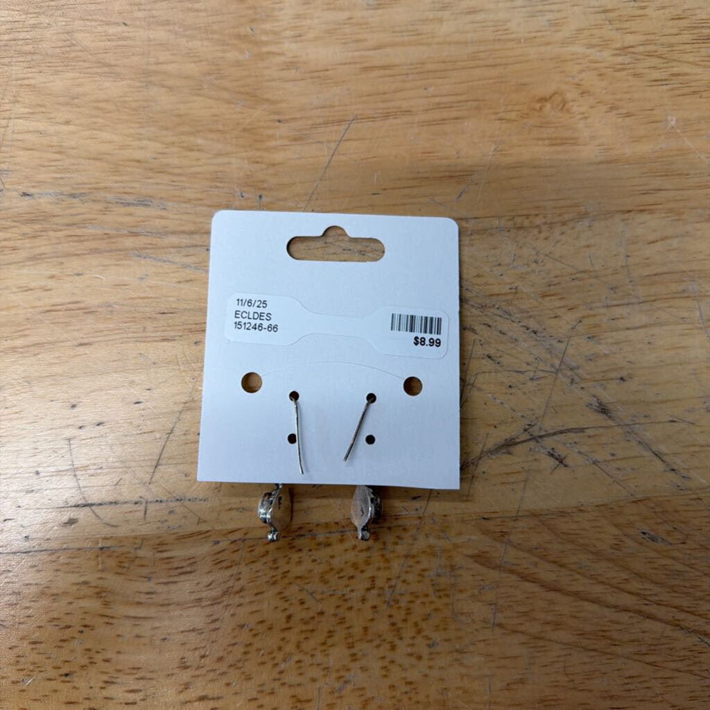 Silver/ Pearl Drop Earrings