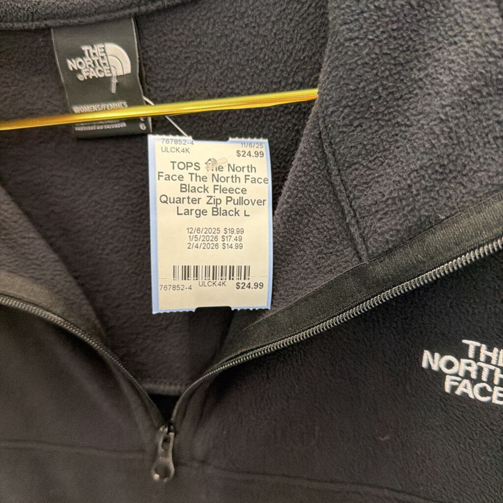 The North Face Black Fleece Quarter Zip Pullover Large