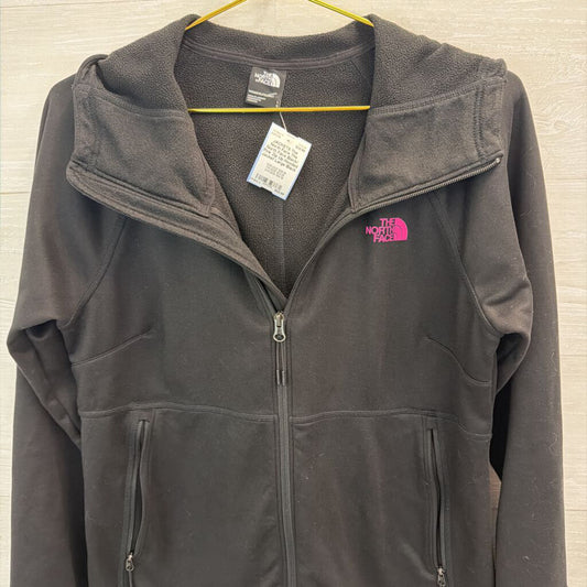 The North Face Black/ Pink Zip Up Hooded Jacket Large