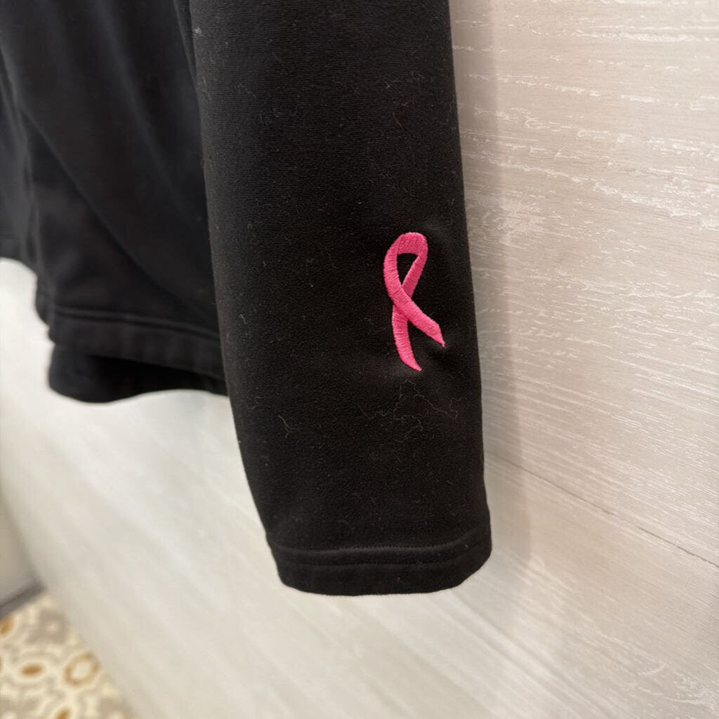 The North Face Black/ Pink Zip Up Hooded Jacket Large