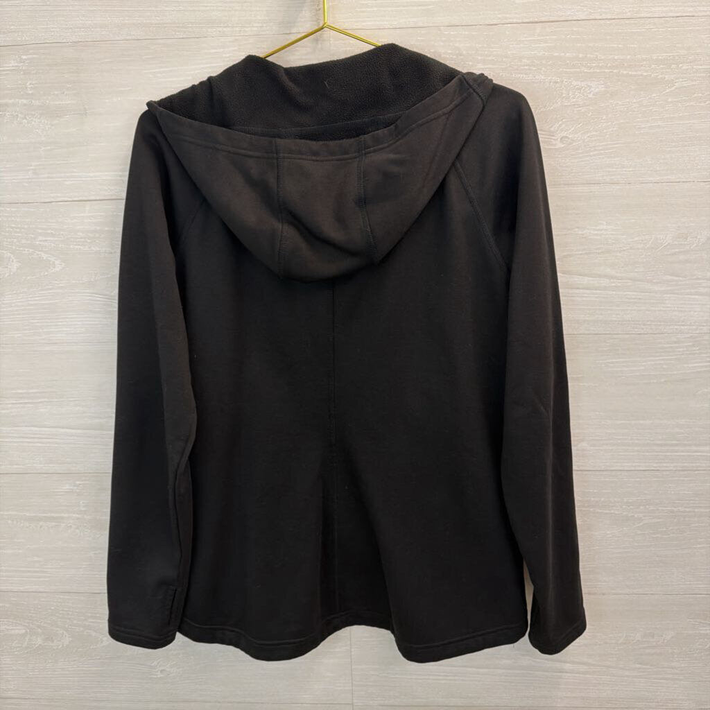 The North Face Black/ Pink Zip Up Hooded Jacket Large