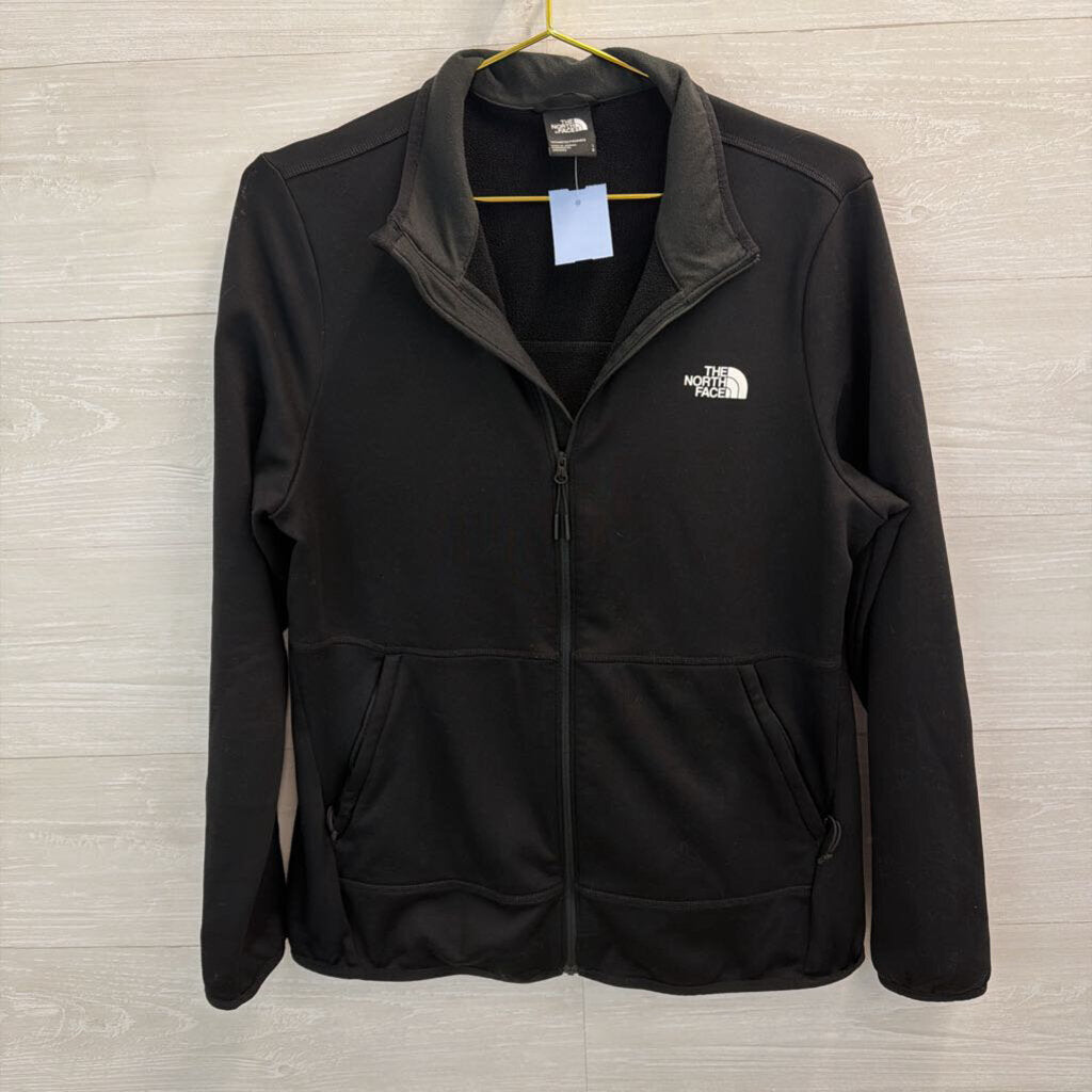 The North Face Black/ White Logo Zip Up Jacket Large