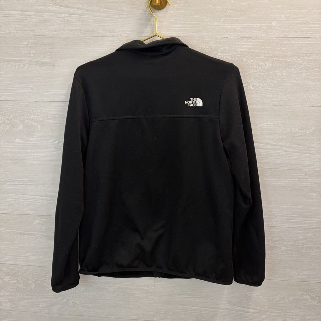 The North Face Black/ White Logo Zip Up Jacket Large