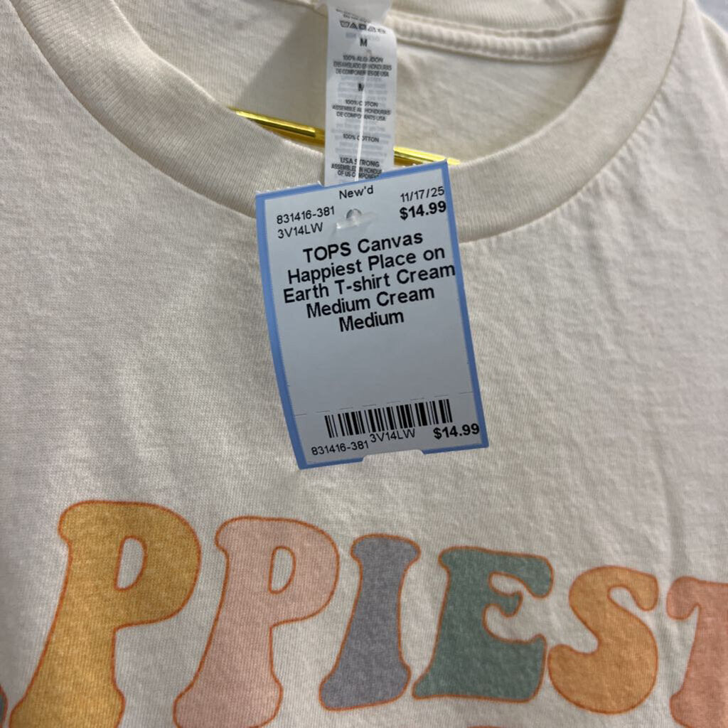 Happiest Place on Earth T-shirt Cream Medium