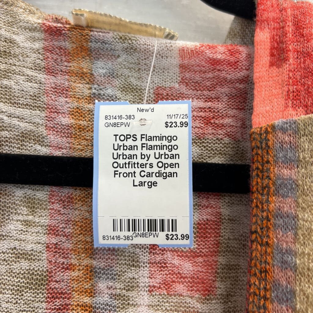 Flamingo Urban by Urban Outfitters Open Front Cardigan Large