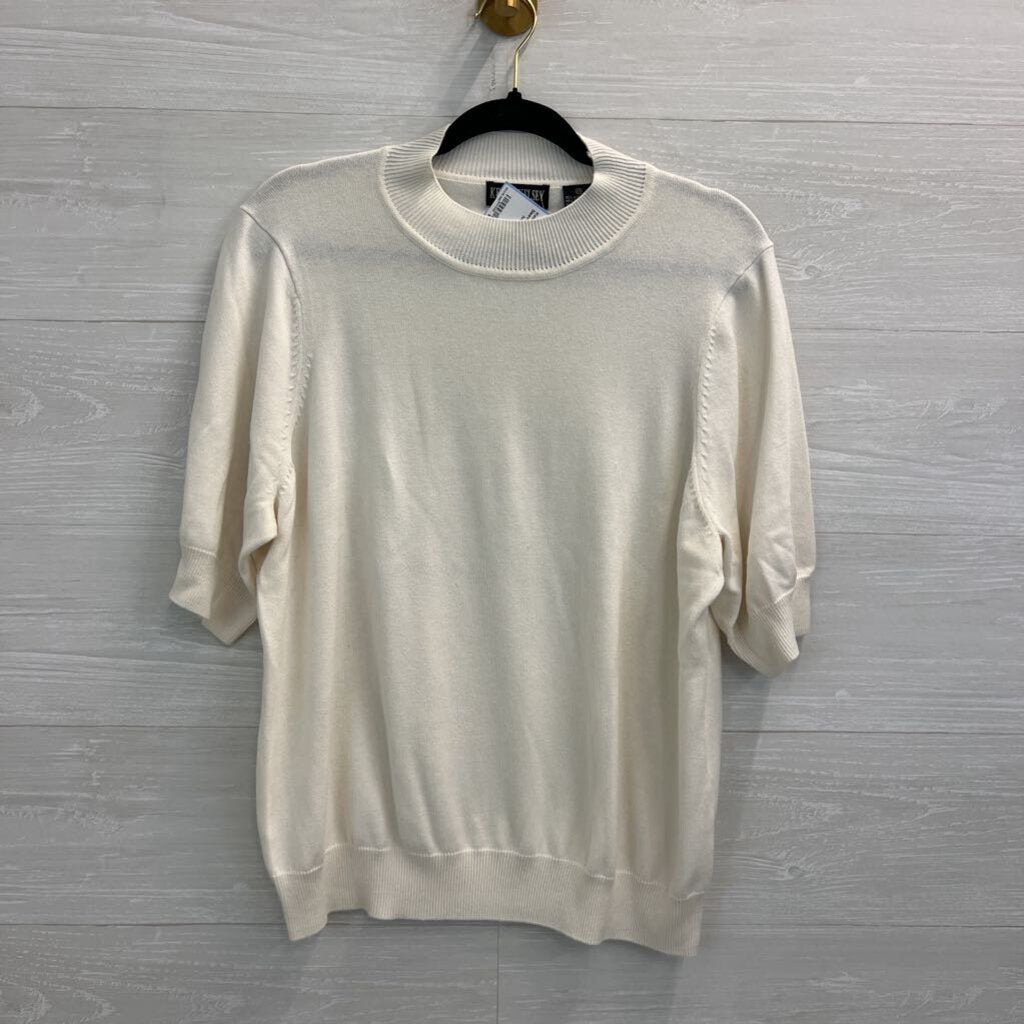 Kerri N Kelsey Ivory Short Sleeve Knit Top 2X