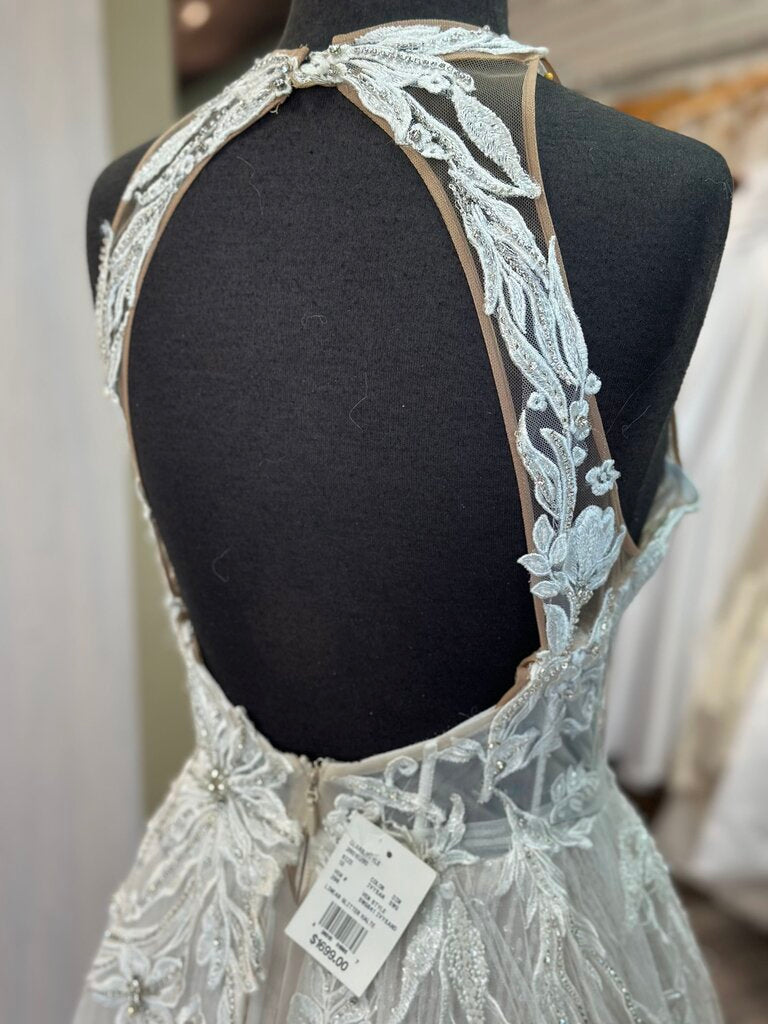 Galina Signature Ivory/ Sand Embellished Lace Bridal Gown 12