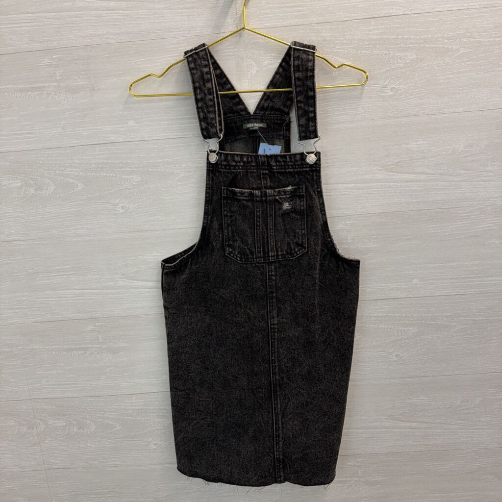Wild Fable Black Denim Overall Dress Small