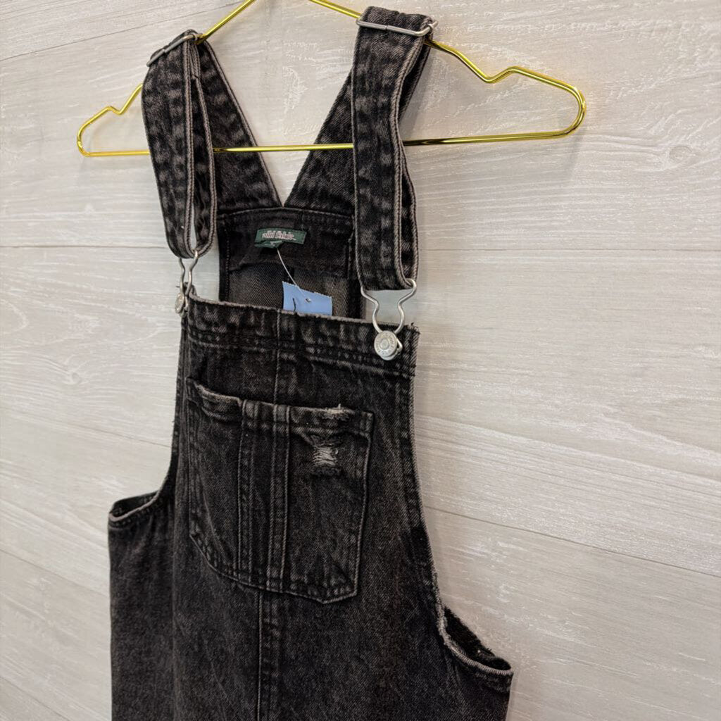 Wild Fable Black Denim Overall Dress Small