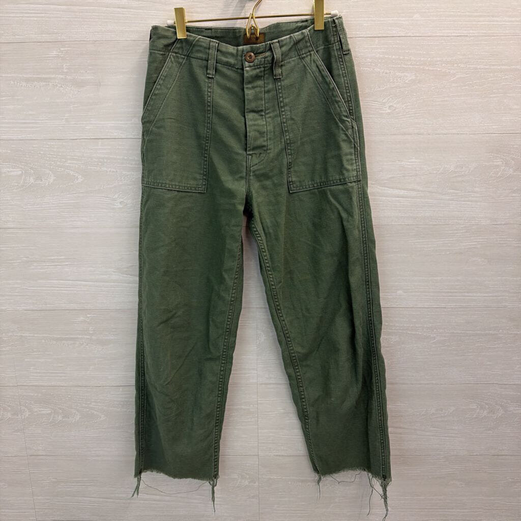 Mother Green The Patch Pocket Private Ankle Pants 25