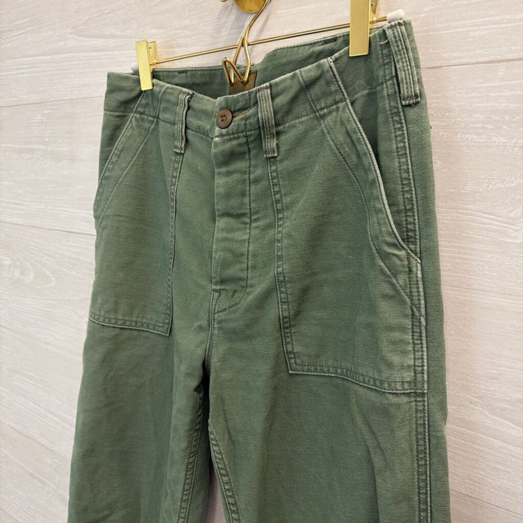 Mother Green The Patch Pocket Private Ankle Pants 25