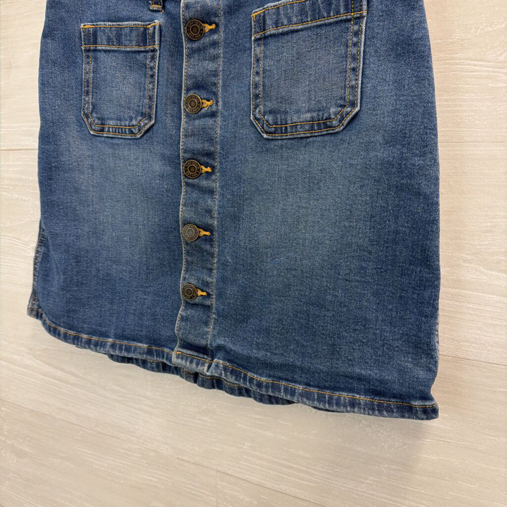 Gap Dark Wash Button Front Denim Mini Skirt 25