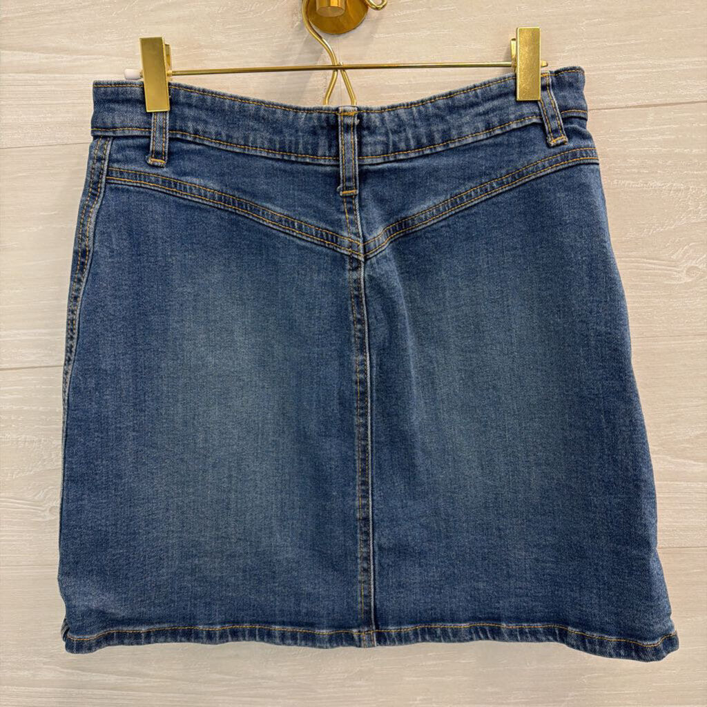Gap Dark Wash Button Front Denim Mini Skirt 25