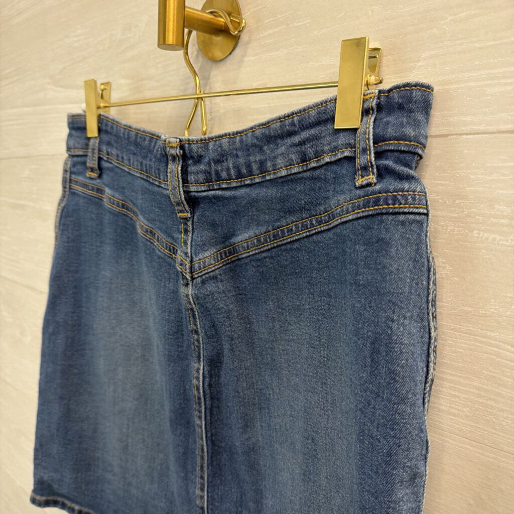 Gap Dark Wash Button Front Denim Mini Skirt 25