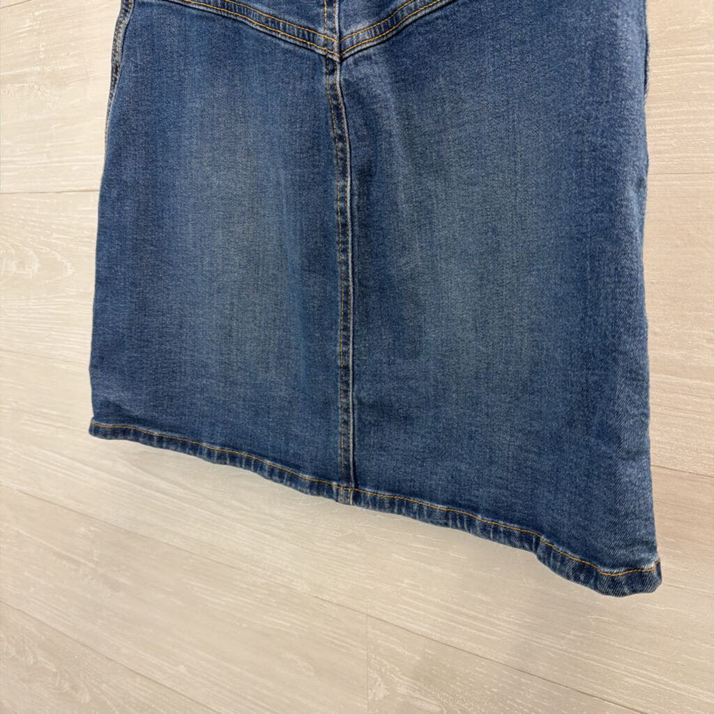 Gap Dark Wash Button Front Denim Mini Skirt 25
