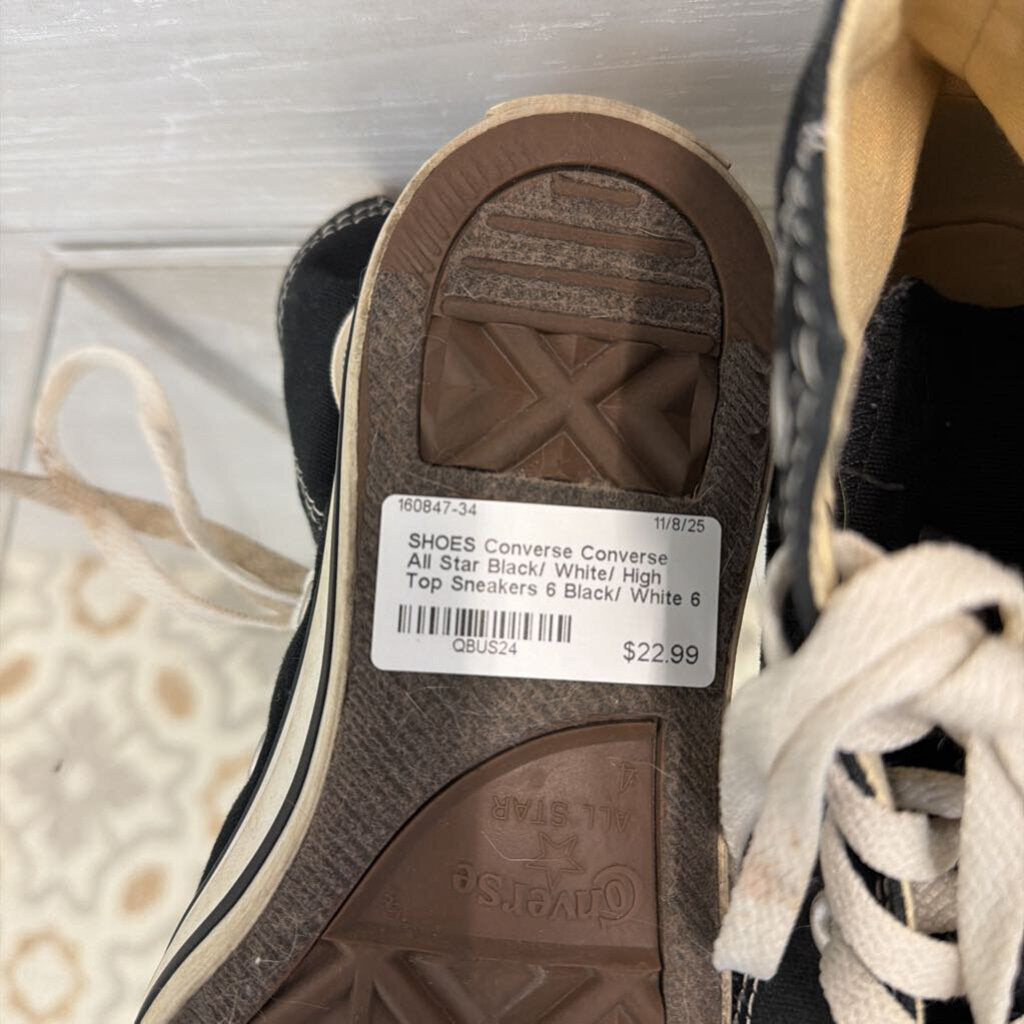 Converse All Star Black/ White/ High Top Sneakers 6