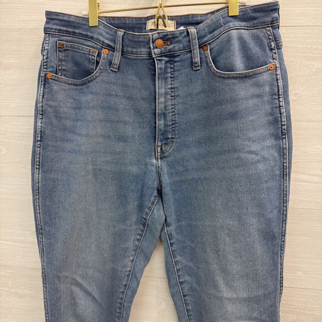 Madewell Light Wash Curvy High Rise Skinny Jeans 31 Tall