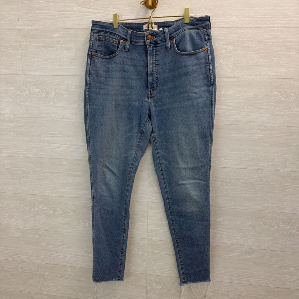 Madewell Light Wash Curvy High Rise Skinny Jeans 31 Tall