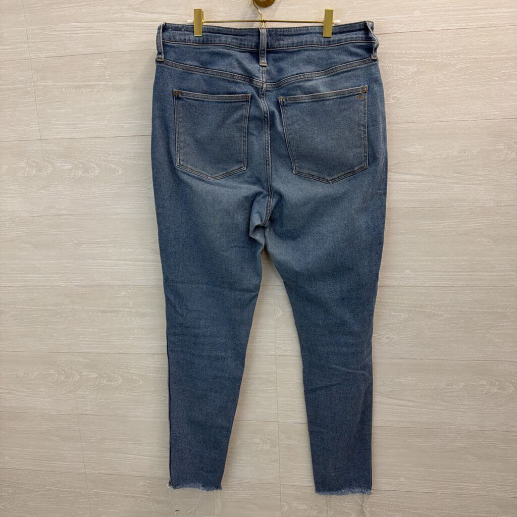 Madewell Light Wash Curvy High Rise Skinny Jeans 31 Tall