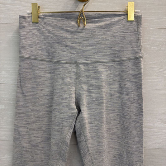 Lululemon White/ Grey Striped Leggings 6