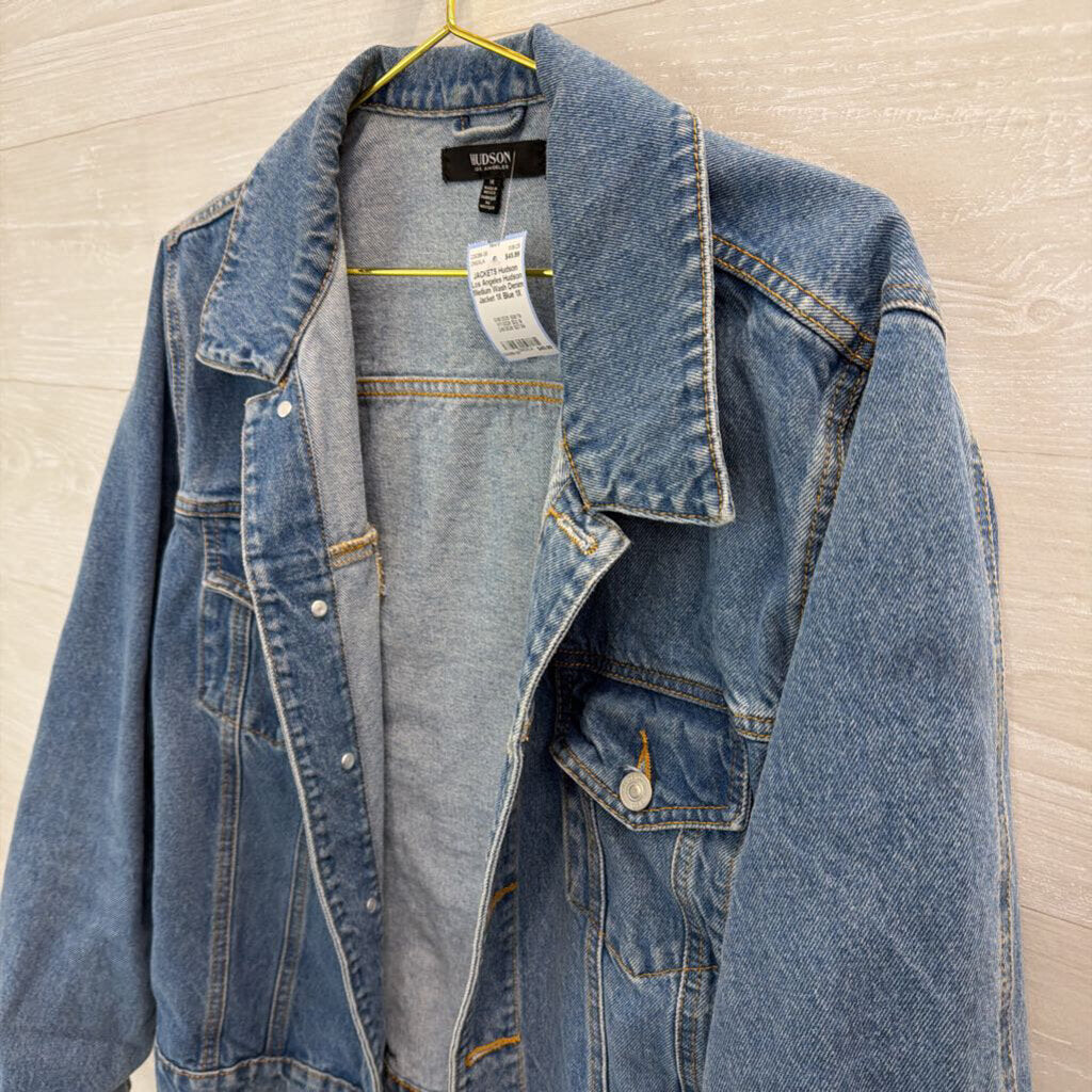 Hudson Medium Wash Denim Jacket 1X