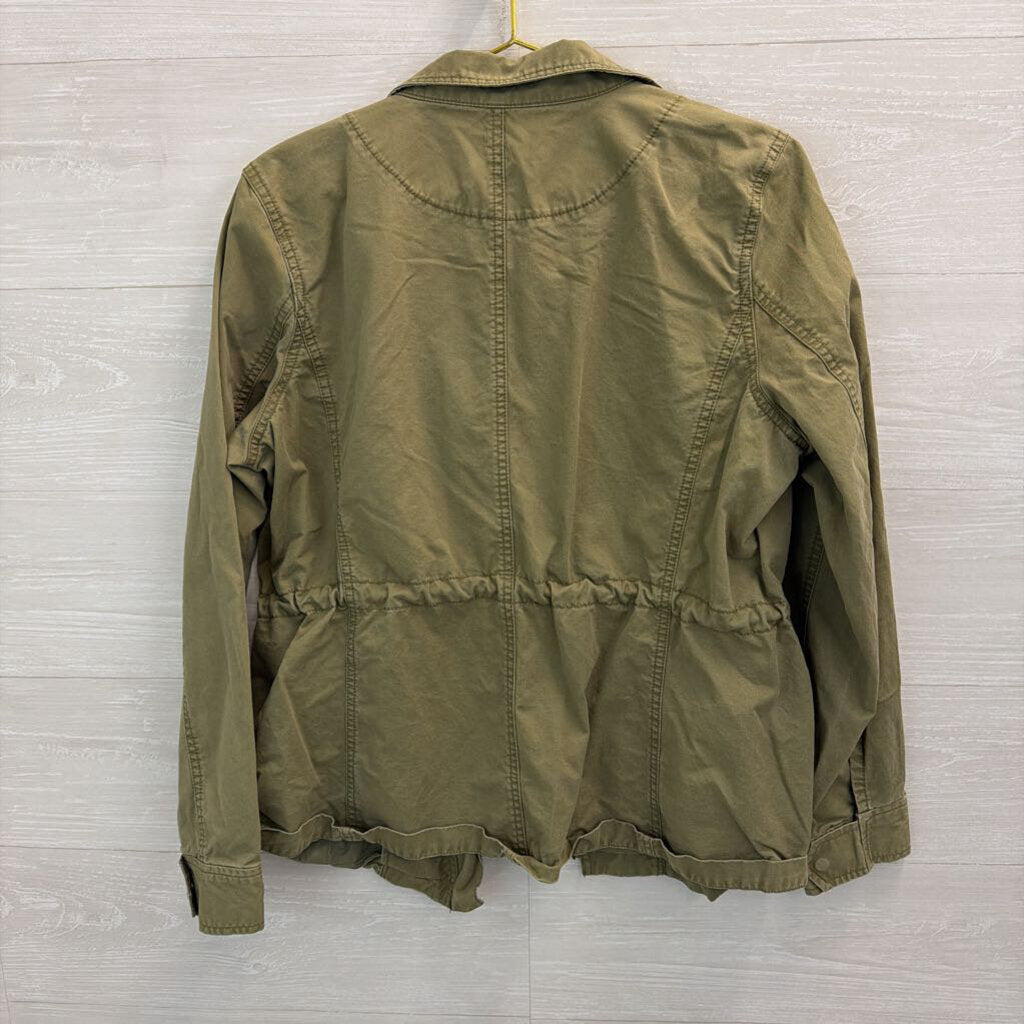 J Crew Green Zip Up Jacket Large