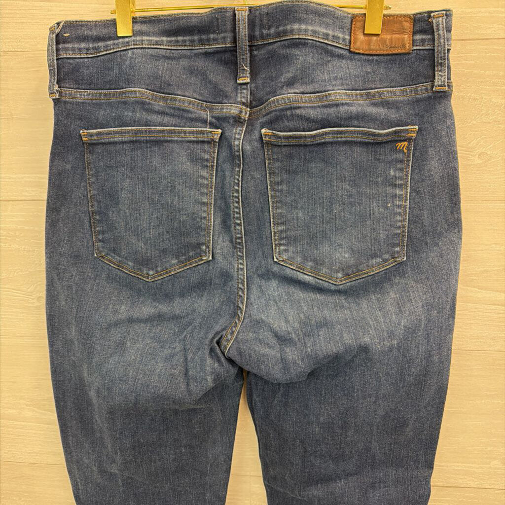 Madewell Dark Wash 10" High Rise Skinny Jeans 32 Tall