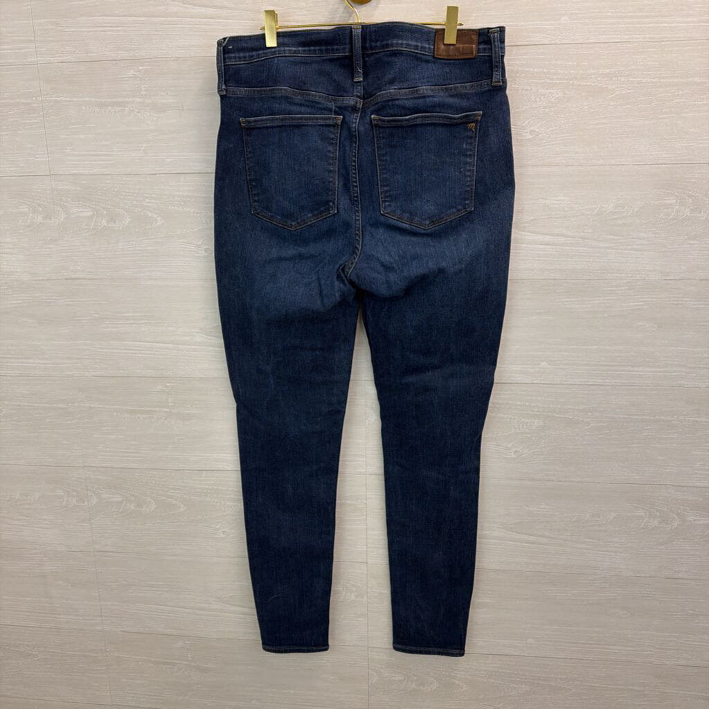 Madewell Dark Wash 10" High Rise Skinny Jeans 32 Tall